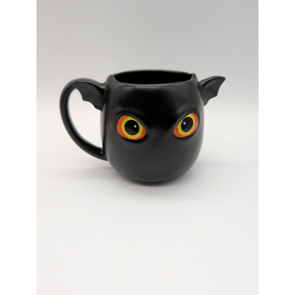 Halloween Black Bat Black Cat Mug Cup With Eyes Halloween Spooky Summerween